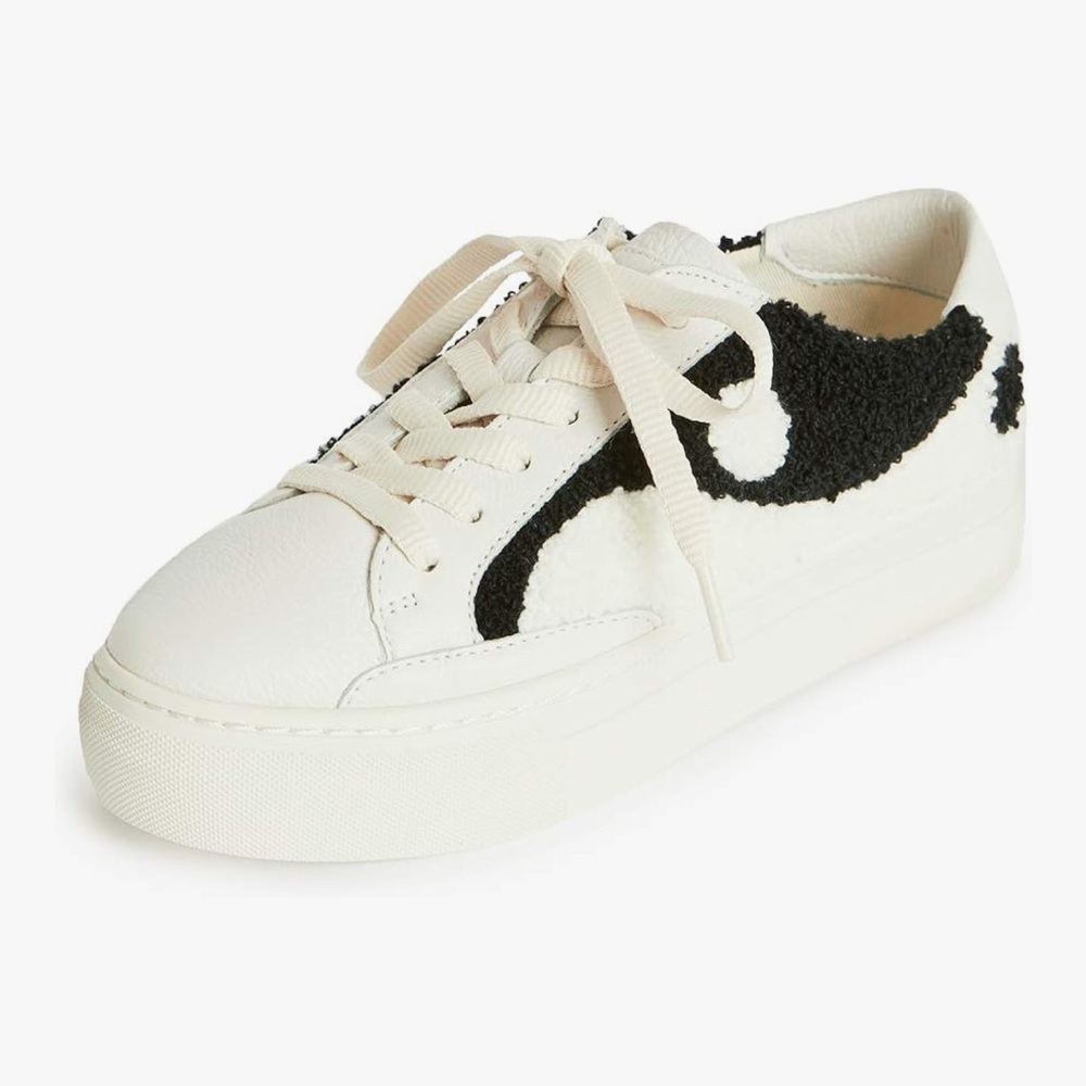 Soludo Yin Yang Terry Platform Sneakers in Black and White - Picture 5 of 8